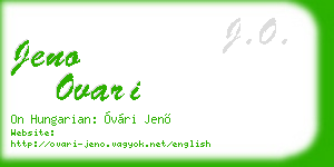jeno ovari business card